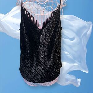 👀‼️Milly Black Shimmer Tank Top